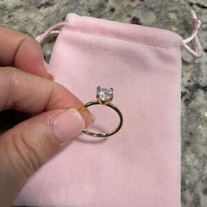Nordstrom Gold Plated Solitaire Ring with Timeless Elegance